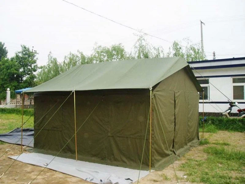 Drobės pastogės palapinė armijai